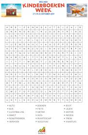 Kinderboekenweek 2019 Woordzoeker Woordzoeker Boekenweek Vervoer Thema