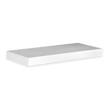 Floating shelf with a sleek and stylish design. Southern Enterprises Chicago 36 Inch Floating Shelf In White Bed Bath Beyond