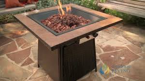 D tabletop lp gas fire pit with electronic ignition and lava rocks. Uniflame Propane Outdoor Fire Bowl Youtube