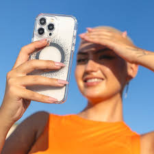 magsafe… but make it fancy ✨🪩 aura is a perfectly clear case with a lil  something extra for your magsafe ring #avanacreations #phonecases #iphone15  #iphone15case #magsafe #magsafecase #eco #ecofriendly  #madefromrecycledmaterials #freshcleanbold