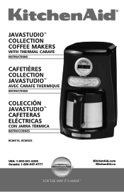 Air fryers, deep fryers, coffee makers, toasters Kitchenaid Kcm515ob Programmable Coffee Maker Manual