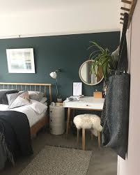 D E K K O B I R D Dekkobird Instagram Photos And Videos Dark Wall Behind Bed Painted In Farrow Ball In Scandi Bedroom Wall Decor Bedroom Bedroom Decor