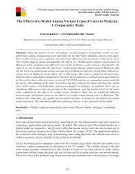 Di bidang sosial budaya, kedekatan hubungan antara masyarakat indonesia dan malaysia sudah terjalin sejak lama. Pdf The Effects Of E Wallet Among Various Types Of Users In Malaysia A Comparative Study