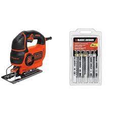 black decker bdejs600c 5 0 amp jig saw with 75 626 assorted jigsaw blades set wood and metal 24 pack black decker wood and metal jigsaw blades