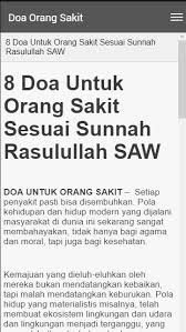 Doa untuk orang tua adalah salah satu amalan seorang anak soleh yang mesti dilakukan setiap saat. Kumpulan Doa Orang Sakit For Android Apk Download