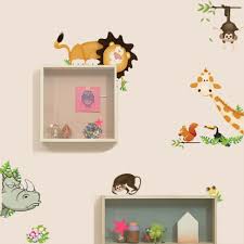 5 out of 5 stars. Cute Animal Live In Your Home Diy Wall Stickers Home Decor Jungle Forest Theme Wallpaper Gifts For Kids Room Decor Sticker Home Decor Sticker For Kids Roomfor Kids Aliexpress