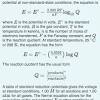 If we know the equilibrium constant, k eq, for a chemical change (or if we can determine the equilibrium constant), we can calculate the standard state free energy change, g o, for the reaction using the equation: 1
