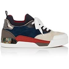 Black And Red Designer Sneakers Christian Louboutin Men S Aurelien Flat Sneakers 1 195 Liked On Polyvore Fea Christian Louboutin Men Crocs Shoes For Men Christian Louboutin Mens Sneakers