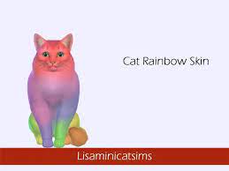 Lisaminicatsims Lmcs Cat Rainbow Skin Sims Pets Cats Pets Cats