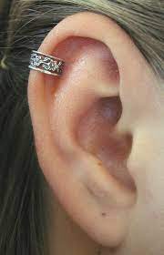 Pierced Ear Cuff Floral Lace Ear Cuff Helix Earring Etsy Cuff Earrings Ear Cuff Cartilage Ear Cuff