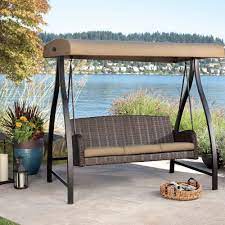 Essential Tips On Finding Great Patio Swings At Cheaper Prices Designalls Patio Swing Patio Swing Canopy Patio Swing Set