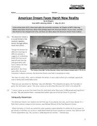 The wonderful collection of free and accessible texts enables students to explore enduring themes. American Dream Faces Harsh New Reality Commonlit Answers Fill Online Printable Fillable Blank Pdffiller