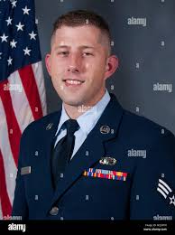 Official portrait of Senior Airman Bradley Tipton Stock Photo
