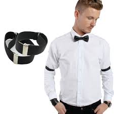 Mens Sleeve Garters Shirt Sleeve Holders Arm Bands Bridegroom Garter Met Elastic Men Shirt Style Mens Sleeve Sleeve Garter