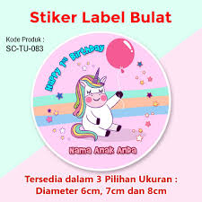 Apakah anda mencari gambar desain stiker ulang tahun template psd atau file vektor? Stiker Label Souvenir Tumpeng Mini Nasi Bento Ulang Tahun Cute Unicorn Shopee Indonesia