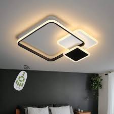 Kaufen sie das beste und neueste lampe schlafzimmer auf banggood.com und bieten sie die qualität lampe schlafzimmer zum verkauf mit weltweit kostenlosem versand an. Zmh Led Deckenleuchte Modern Quadrat Design Schlafzimmerlampe Schwarz Weiss Aus Eisen Aluminium Und Acryl Mit Fernbedienung Auch Fur Esszimmer Buro Flur Online Kaufen Otto