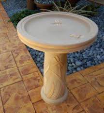 Pair of solid concrete bird statues hand poured hand painted yard statues. Dragonfly Bird Bath Bird Baths Garden Ornaments Yard Art Garden Ornaments Concrete Ornaments And Moulds