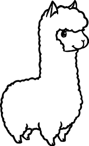 Kawaii rainbow and llama coloring picture. Llama Coloring Page Cute Creative Art Coloring Home