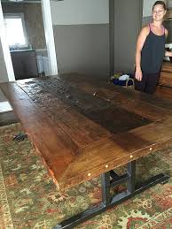 Hacer Un Comedor Comunicado Con Impresionantes Tablas De Madera Recuperadas Estas Son Fotos De Tablas De T Wood Table Reclaimed Wood Table Rustic Dining Table