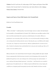 Maybe you would like to learn more about one of these? Pdf Suppress And Express Breast Milk Donation After Neonatal Death