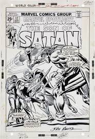John Romita Sr Marvel Spotlight 17 Son Of Satan Cover Original Lot 92237 Heritage Auctions Comic Art Romita Marvel