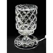Learn more about this item. Sold Price Vintage Crystal Lamp Diamond Cut With Cylinder Shaped Shade 25cms H Invalid Date Aedt