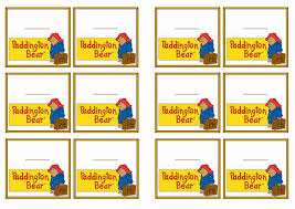 Paddington Bear Name Tags Birthday Printable Bear Names Paddington Bear Paddington