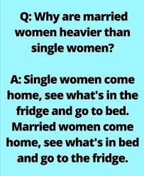 Why Are Married Women Heavier Than Single Women Funny One Liners One Liner Jokes One Liner Quotes