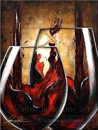 Ruby Eclipse Ruby Red Women And Wine Wine Painting Wine Art Wine Wall Art