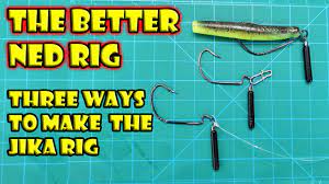 1 x worm style offset hook, plain or with solid ring, ringed hooks. Three Ways To Make The Jika Rig Bass Fishing Hacks Youtube