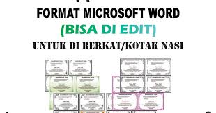 Download template ucapan syukuran pernikahan dalam nasi box word. Template Ucapan Syukuran Pernikahan Dalam Nasi Box