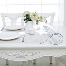 Hewaba Home Rectangle Pvc Table Protector 24 X 48 Inches 2mm Thick Custom Clear Waterproof Plastic Tablecloth K Table Cloth Waterproof Tablecloth Table Covers