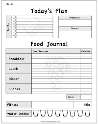 64 True To Life Food And Activity Chart
