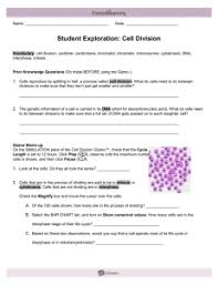 Gizmo cell division worksheet answer key. Biou4 Stguide