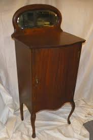 Antique Mahogany Music Storage Cabinet With Beveled Mirror Music Storage Beveled Mirror Storage Cabinet