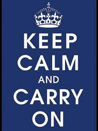 Poster Keep Calm and Carry On 13” x 19” (Blue) | eBay
