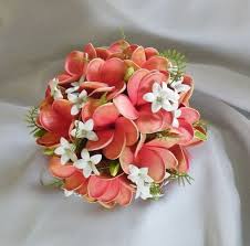 Frangipani Plumeria Bouquet Posy Real Touch Destination Wedding Plumeria Bouquet Bridal Bouquet Floral Wedding