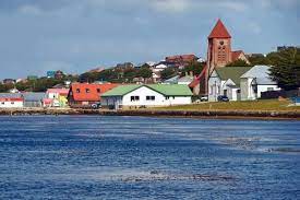 Nido de cormoranes reales en lo alto del acantilado en la isla sea lion, de 9 km de largo por 2 km de ancho. Como Viajar A Las Islas Malvinas