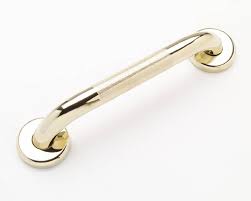 Safety grab bar with soap basket positive 3 point fixation 18 gauge solid brass construction up to 180 kilo. Ada Compliant Grab Bars With Polished Brass Finish Grab Bar Specialists