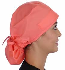 Medical Cap Long Hair " Coral "