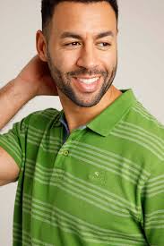 Rothko Stripe Polo Shirt Grass Green