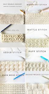 The different stitches come out of the number of loops you make as well as where you work the stitches. 40 Free Crochet Stitches Crochet Stitches Tutorial Crochet Blanket Patterns Crochet Stitches