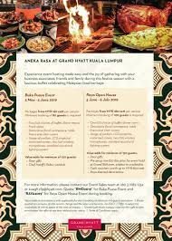 Bukit kiara equestrian, 40150 kuala lumpur, federal territory of kuala lumpur buffet hours: Poster Aneka Rasa At Grand Hyatt Kuala Lumpur Page 002 Kuali