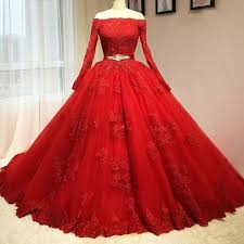 Red Prom Dress Ball Gown Prom Dress Long Sleevev Red Wedding Dress Real Delicate Red Ball Red Lace Prom Dress Red Ball Gowns Prom Dresses Long With Sleeves