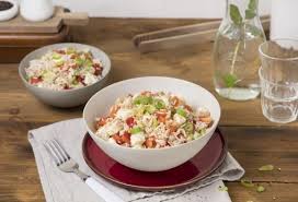 Griechischer Dinkel Reis Salat Fur Den Thermomix Rezept Salat Dinkel Salat Rezepte