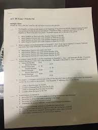 ____ costs are costs that the operator is allowed to recoup directly from the other working interest owners. Solved Acc 201 Exam 1 Practice Set Multiple Choice Identi Chegg Com