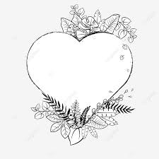  Gambar Tumbuhan Tropika Doodle Bingkai Hati Sempadan Vektor Putih Hitam Coretan Tropika Tanaman Png Dan Vektor Untuk Muat Turun Percuma Border Black And White Heart Frame Border Heart Frame