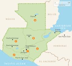 Guatemala also borders the pacific ocean and the caribbean. Map Of Guetemala Guatemala Regions Rough Guides Rough Guides