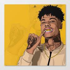 Blueface Canvas Print By Anjolaanthony91 Medium Rapper Art Girls Cartoon Art Hip Hop Artwork