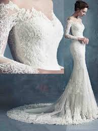 Sheer Neck Long Sleeves Mermaid Lace Wedding Dress Wedding Dress Long Sleeve Wedding Dress Store Lace Mermaid Wedding Dress